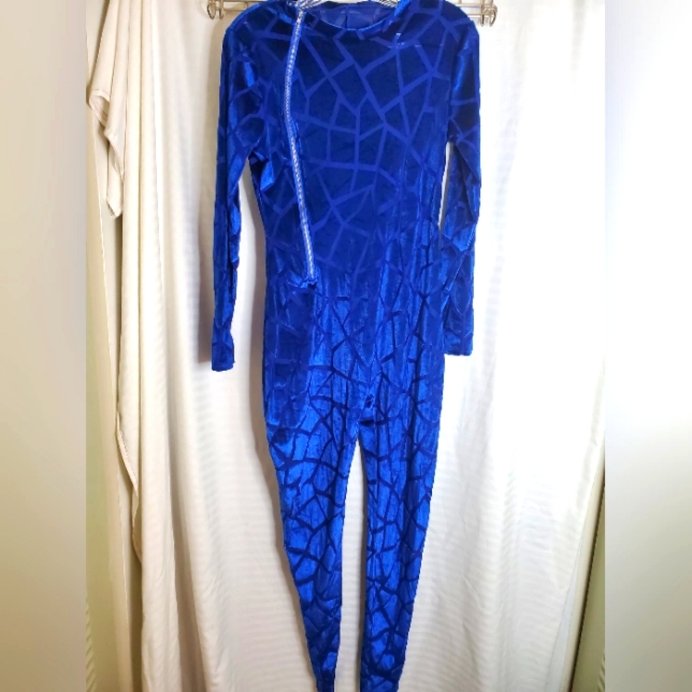 BLUE VELVET JUMPSUIT
